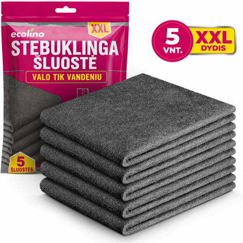 Mikropluošto stebuklinga šluostė (5 vnt. rinkinys)