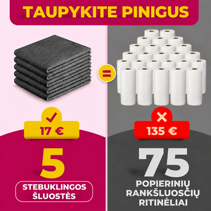 Mikropluošto stebuklinga šluostė (5 vnt. rinkinys)