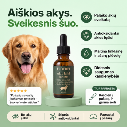 Flofrei® akių lašai šunims – kasdienė pagalba akių sveikatai