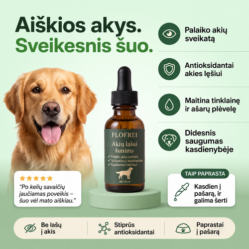 Flofrei® akių lašai šunims – kasdienė pagalba akių sveikatai