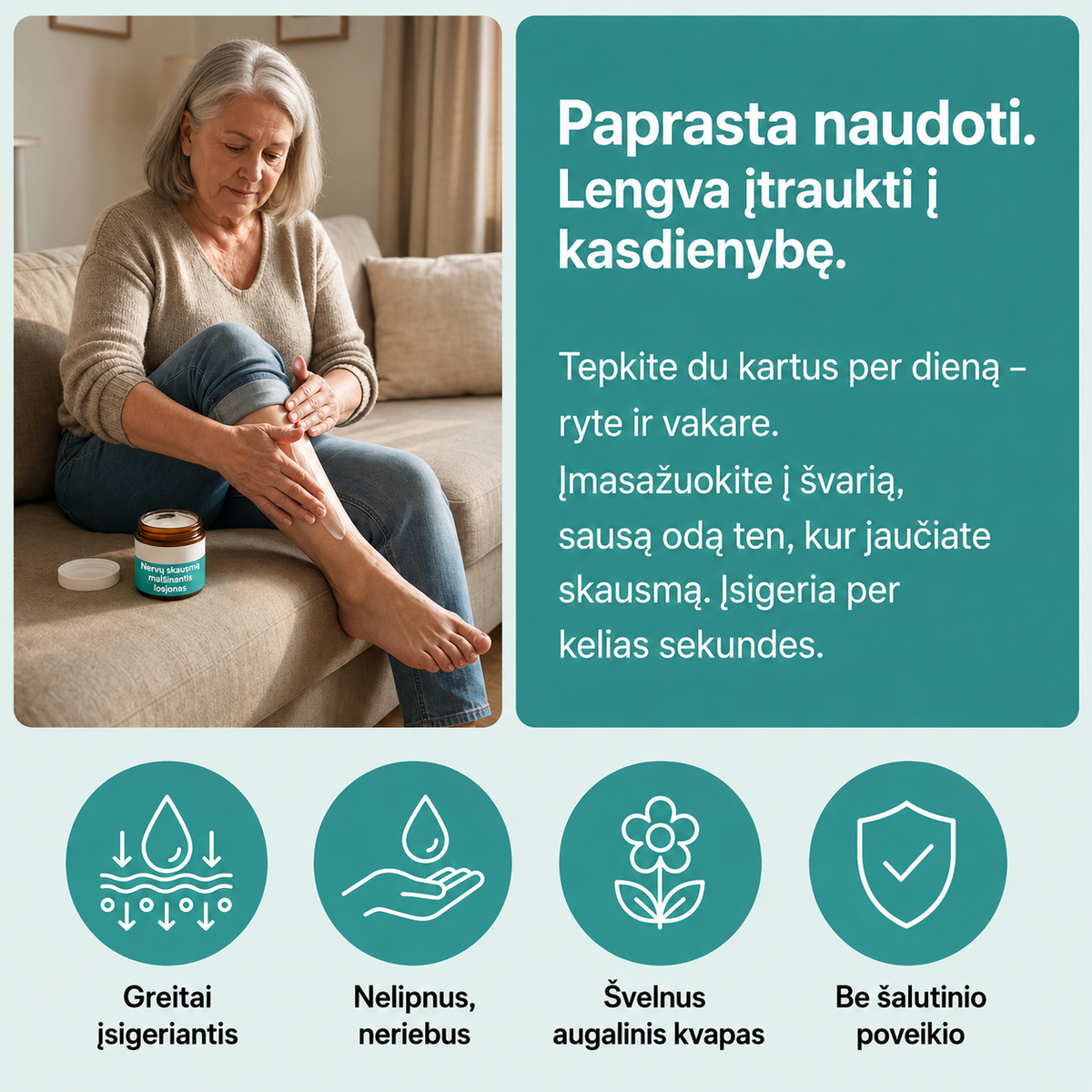 Brida nervų skausmą malšinantis losjonas