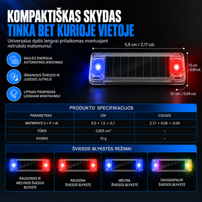 Saulės energijos apsaugos lemputė