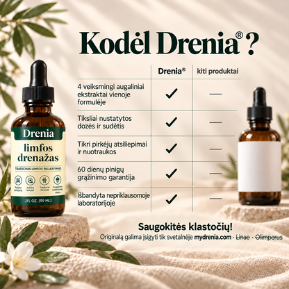 Drenia® limfos drenažą skatinantys lašai