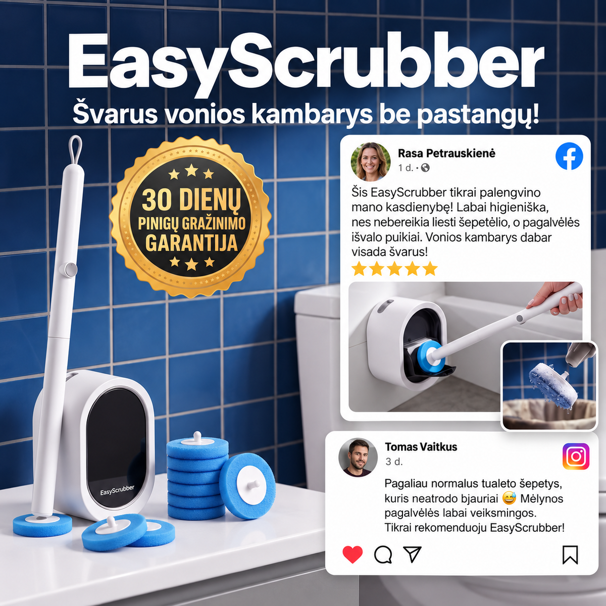 Pažangi 3 sluoksnių valymo technologija