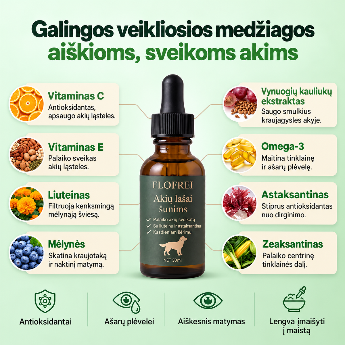 Flofrei® akių lašai šunims – kasdienė pagalba akių sveikatai