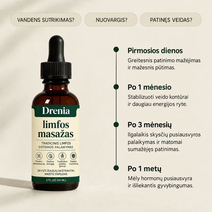 Drenia® limfos drenažą skatinantys lašai