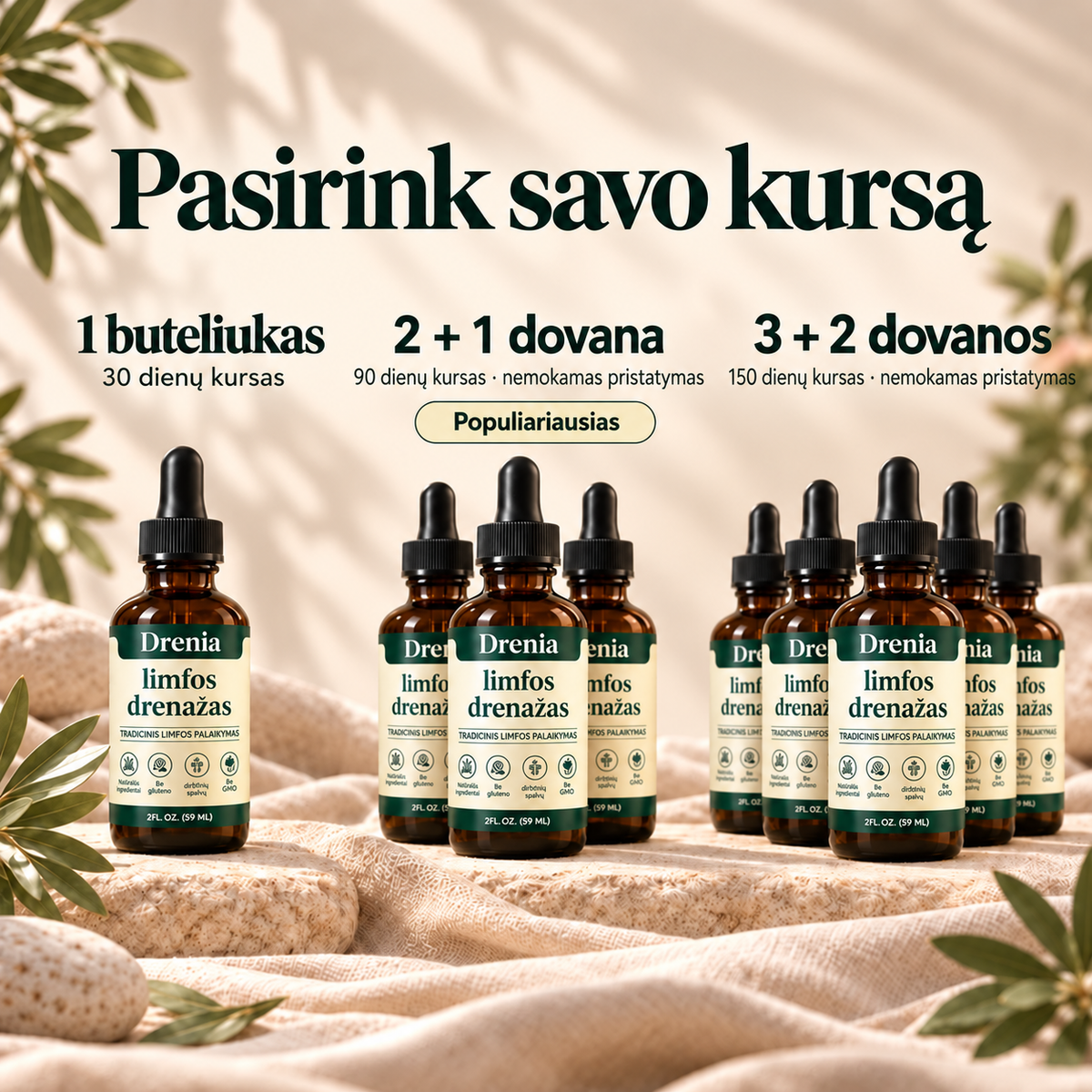 Drenia® limfos drenažą skatinantys lašai