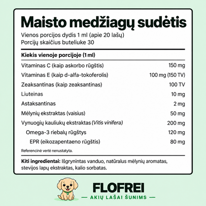 Flofrei® akių lašai šunims – kasdienė pagalba akių sveikatai