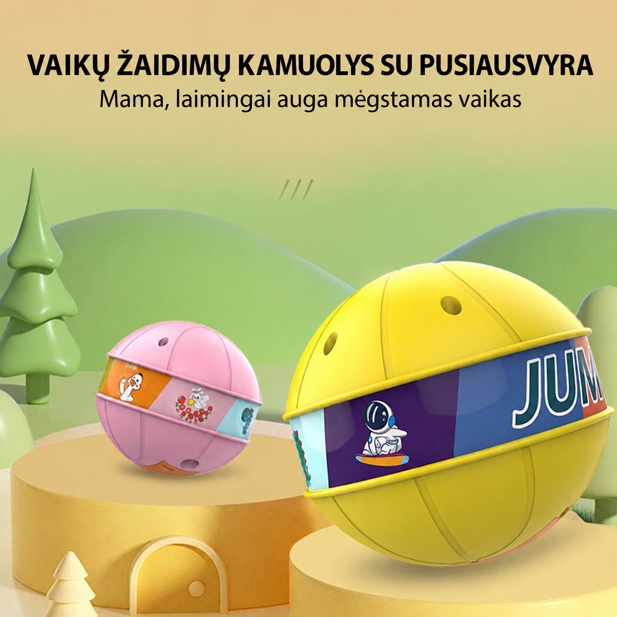 Šviečiantis šokinėjantis kamuolys